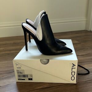 Aldo Sleek Black Pointed Heels